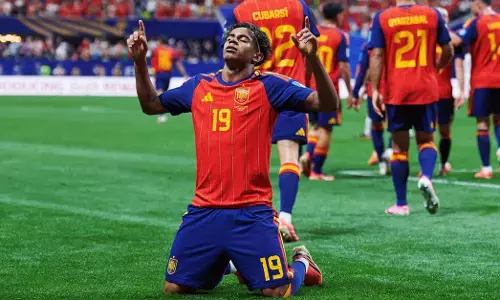 Spain star Lamine Yamal scores after 10 minutes of his first start at the World Cup